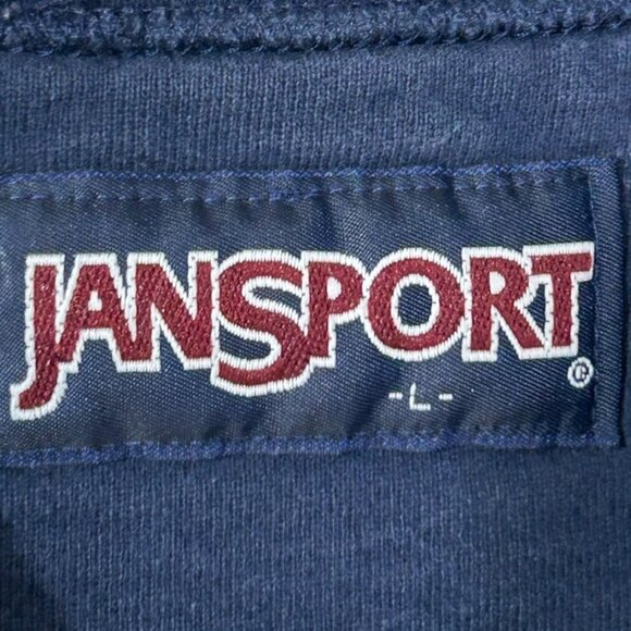 Vintage Jansport Rochester College Embroidered Navy Sweatshirt - Size Large - Picture 4 of 7